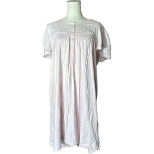 Vintage Cotton Mini Nightgown – Farmers Daughter, Embroidered Floral Large 218